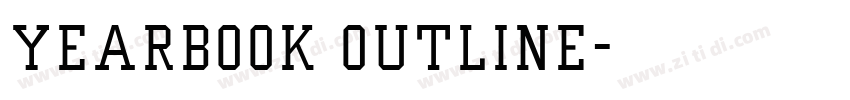 yearbook outline字体转换